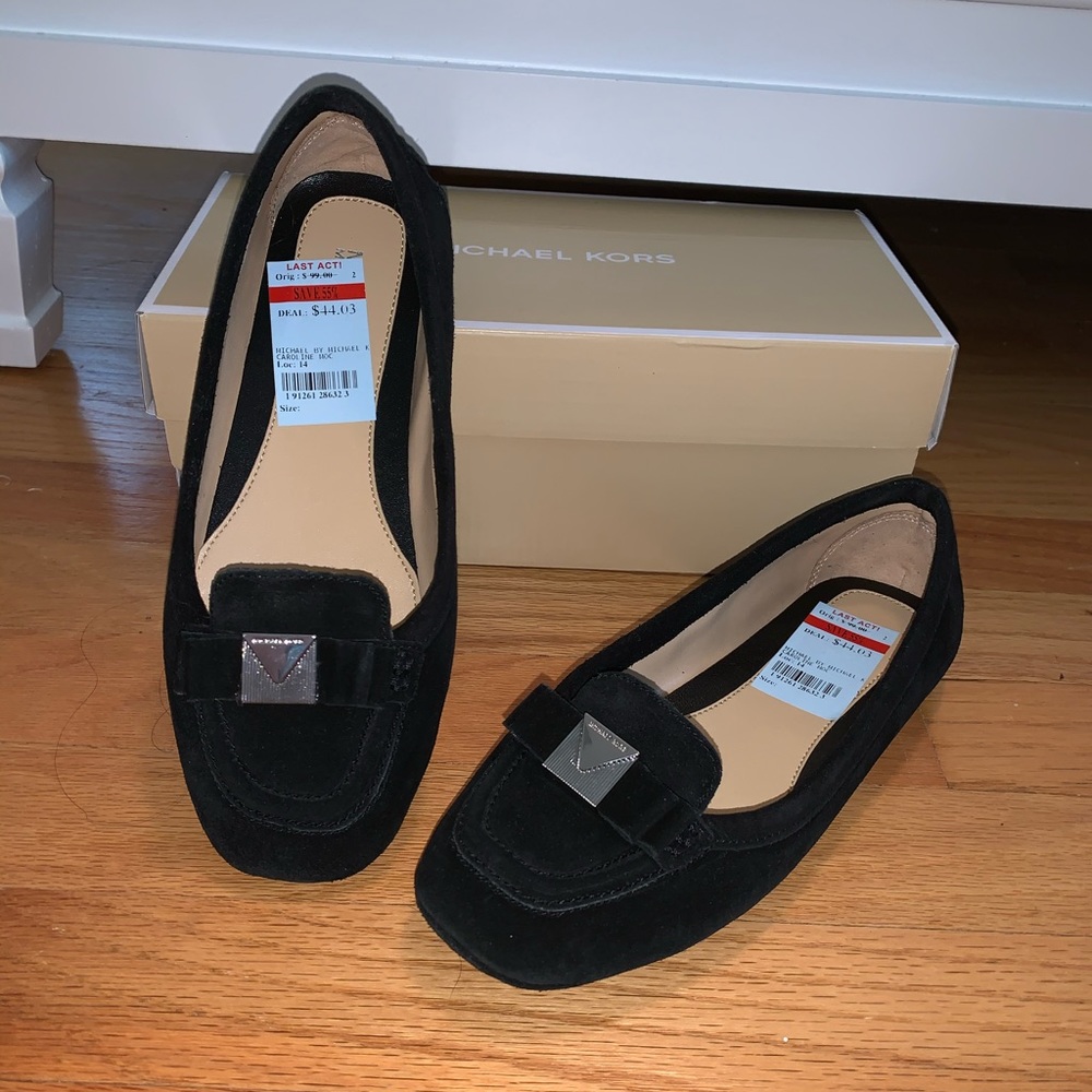 MICHAEL KORS NWT black suede moccasins